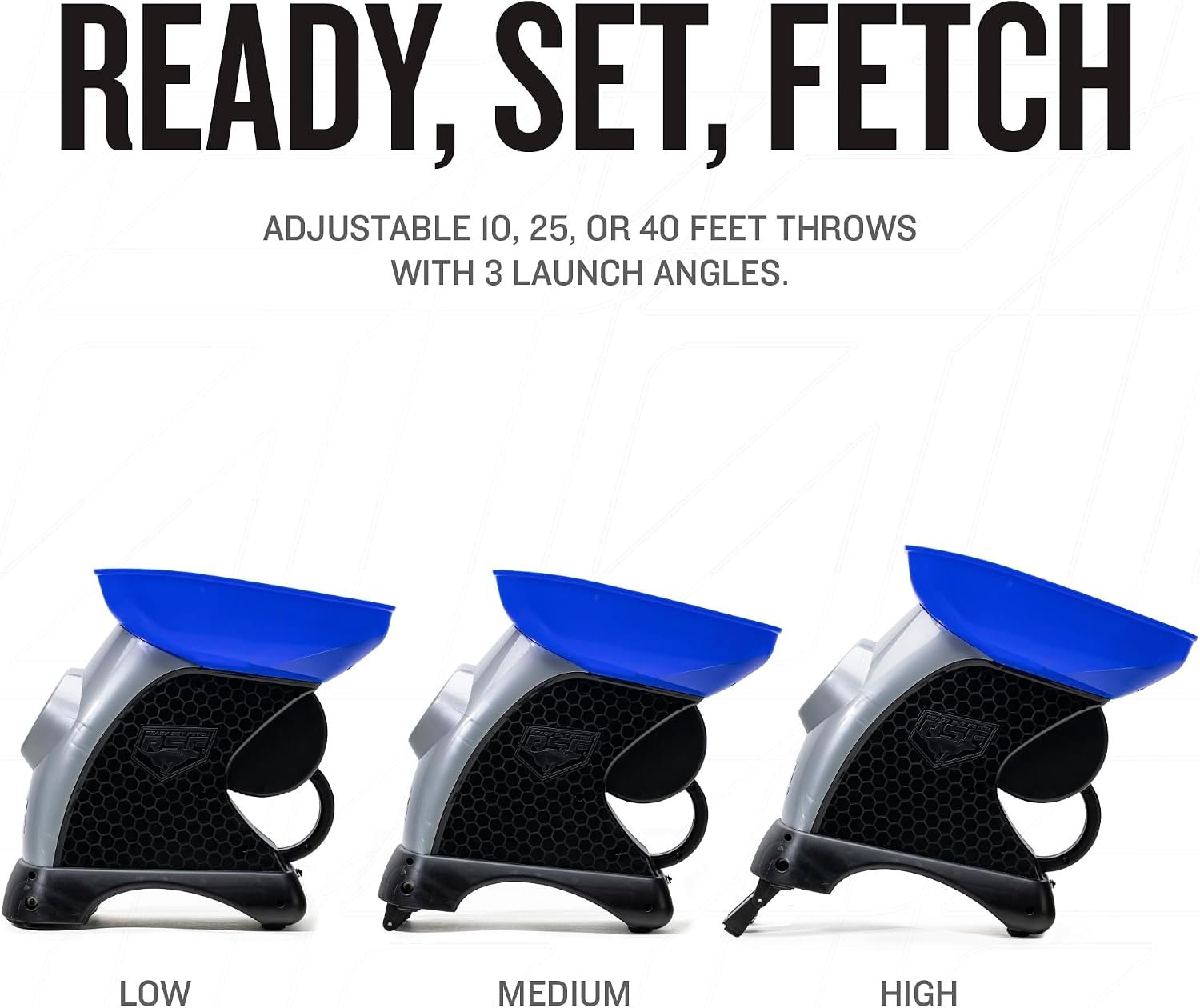 Franklin Ready Set Fetch review: the listing's 10, 25 or 40 foot throw claim and three launch angles
